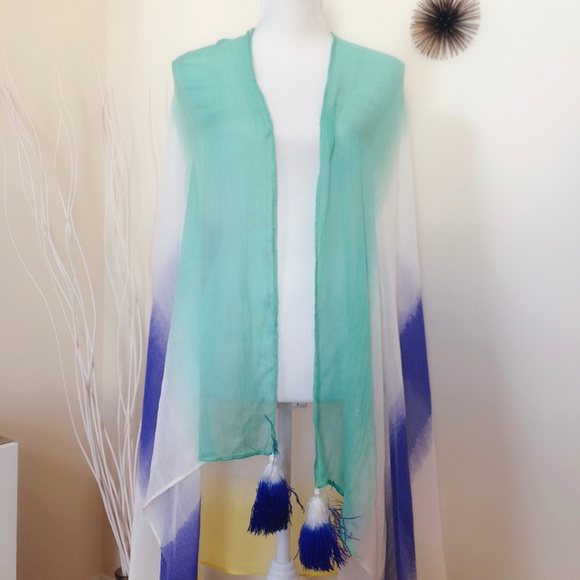 INC International Concepts Ombre Pareo Blue - Picture 2 of 5